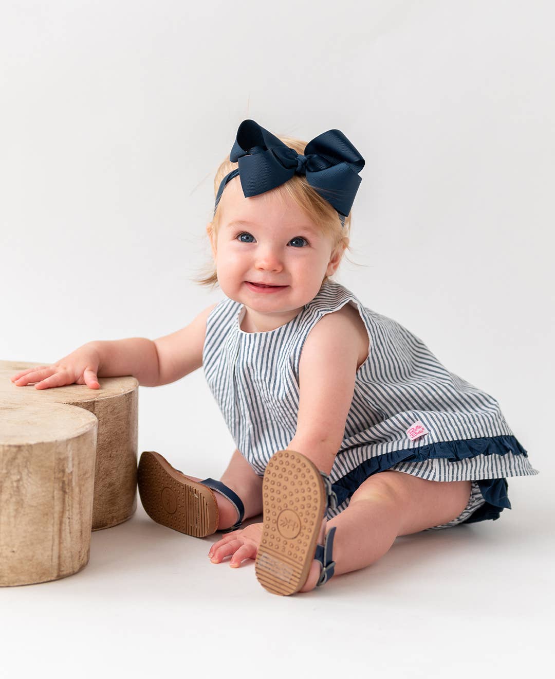 Navy Bow Headband