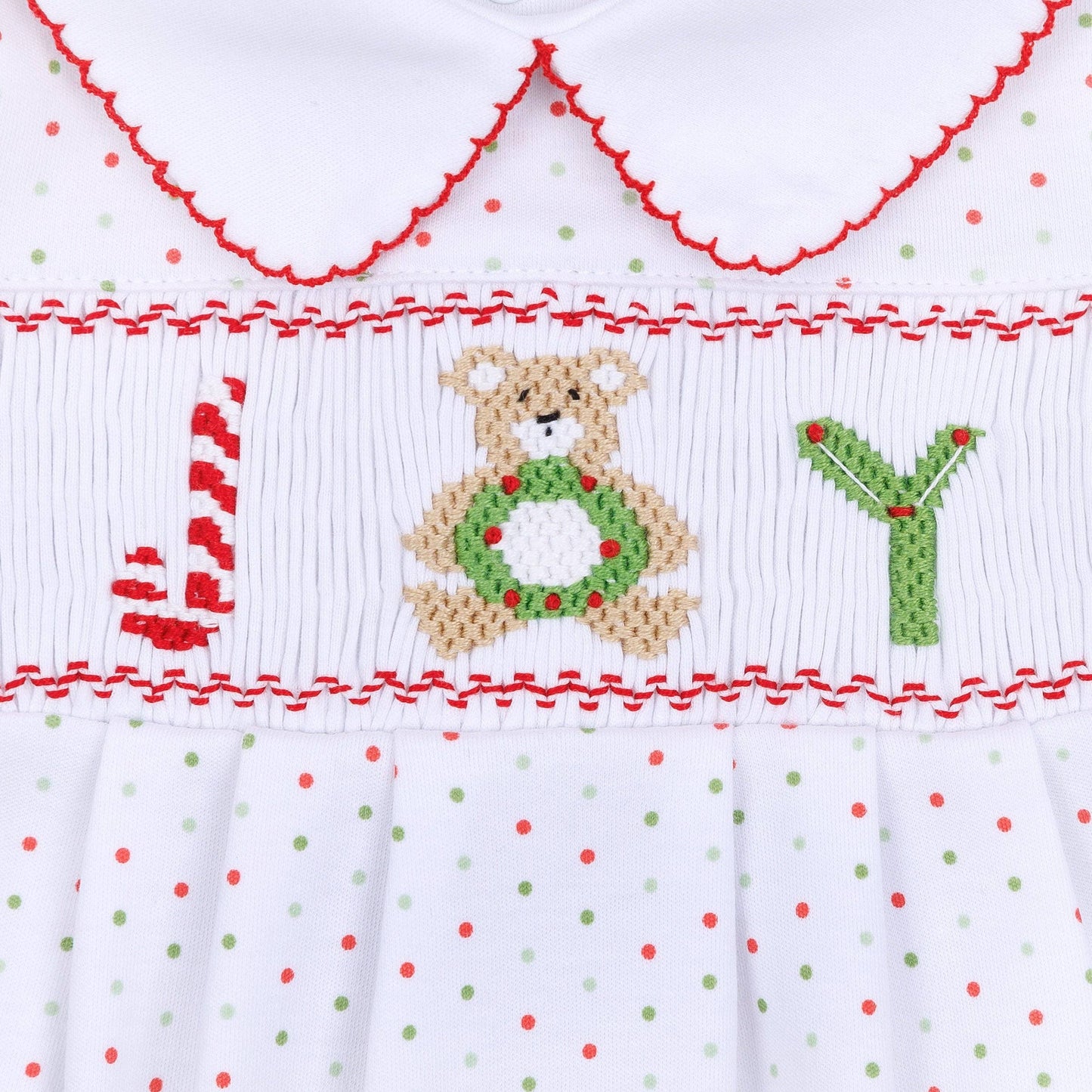Christmas Joy Classics Smocked Footie - Red Boy