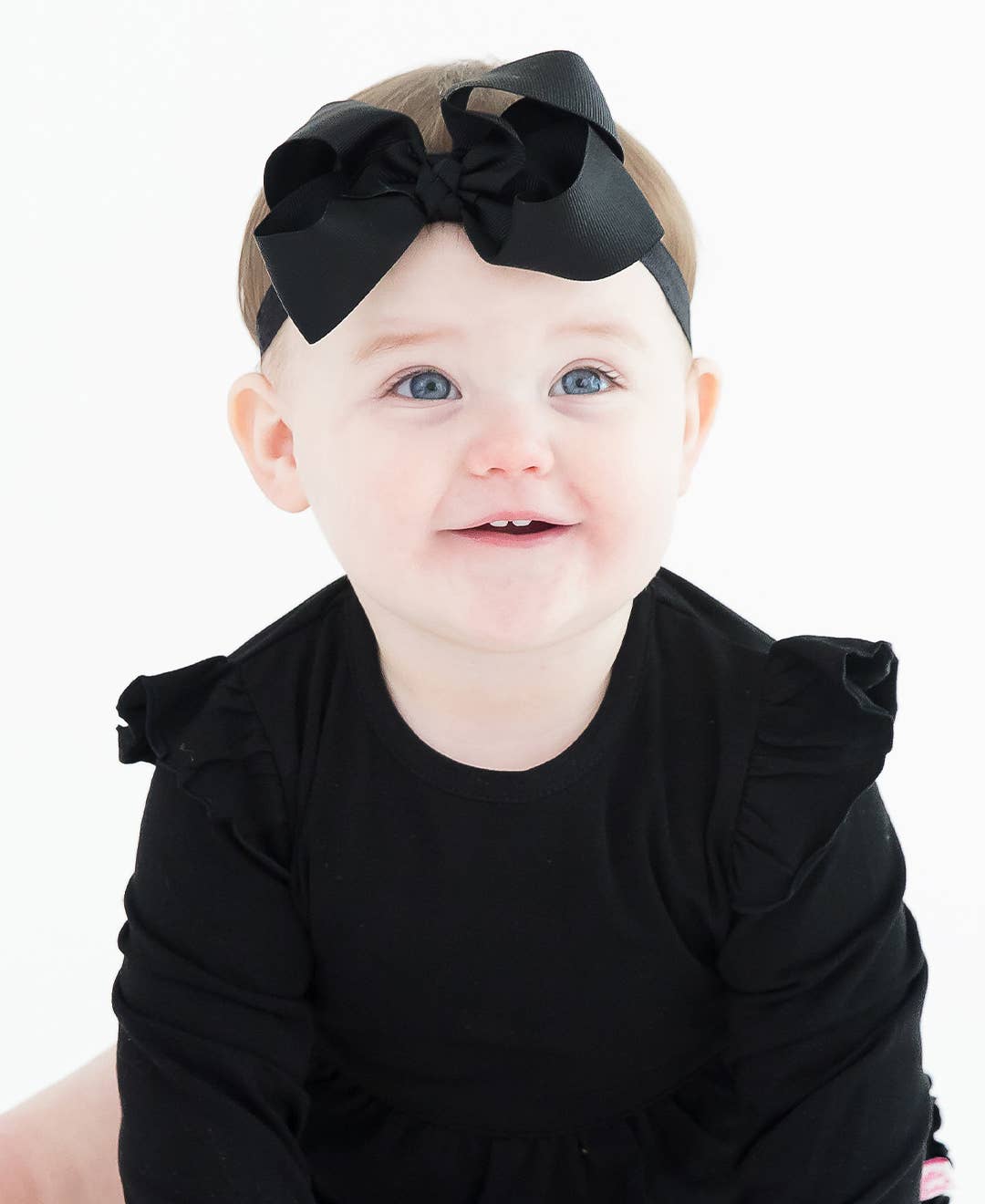 Girls Black Bow Headband