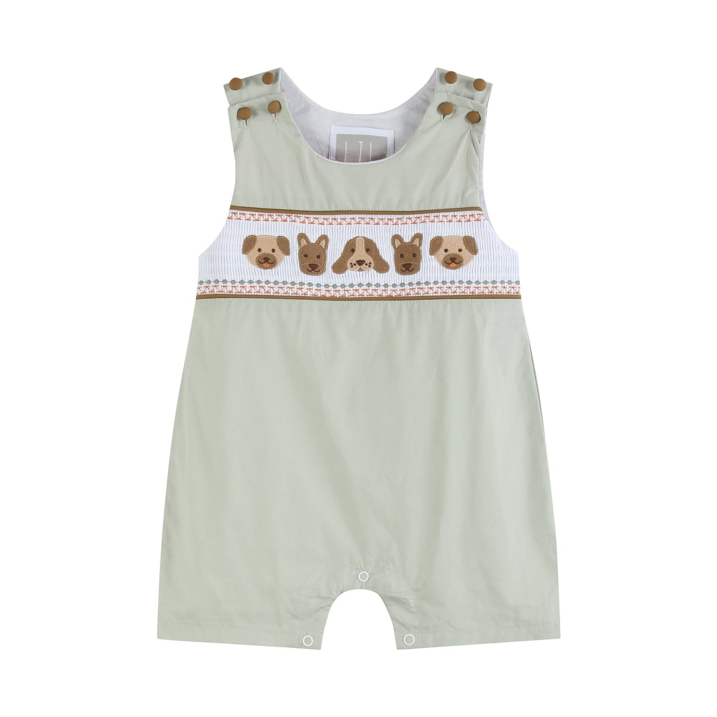 Puppy Smocked Shortalls