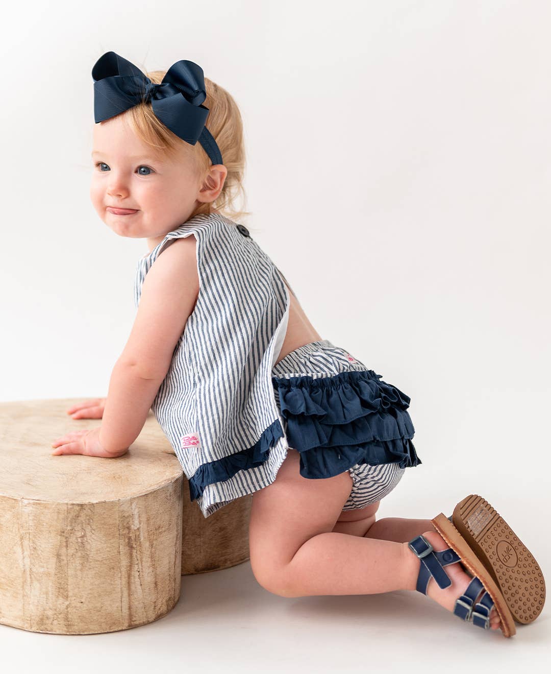 Navy Bow Headband
