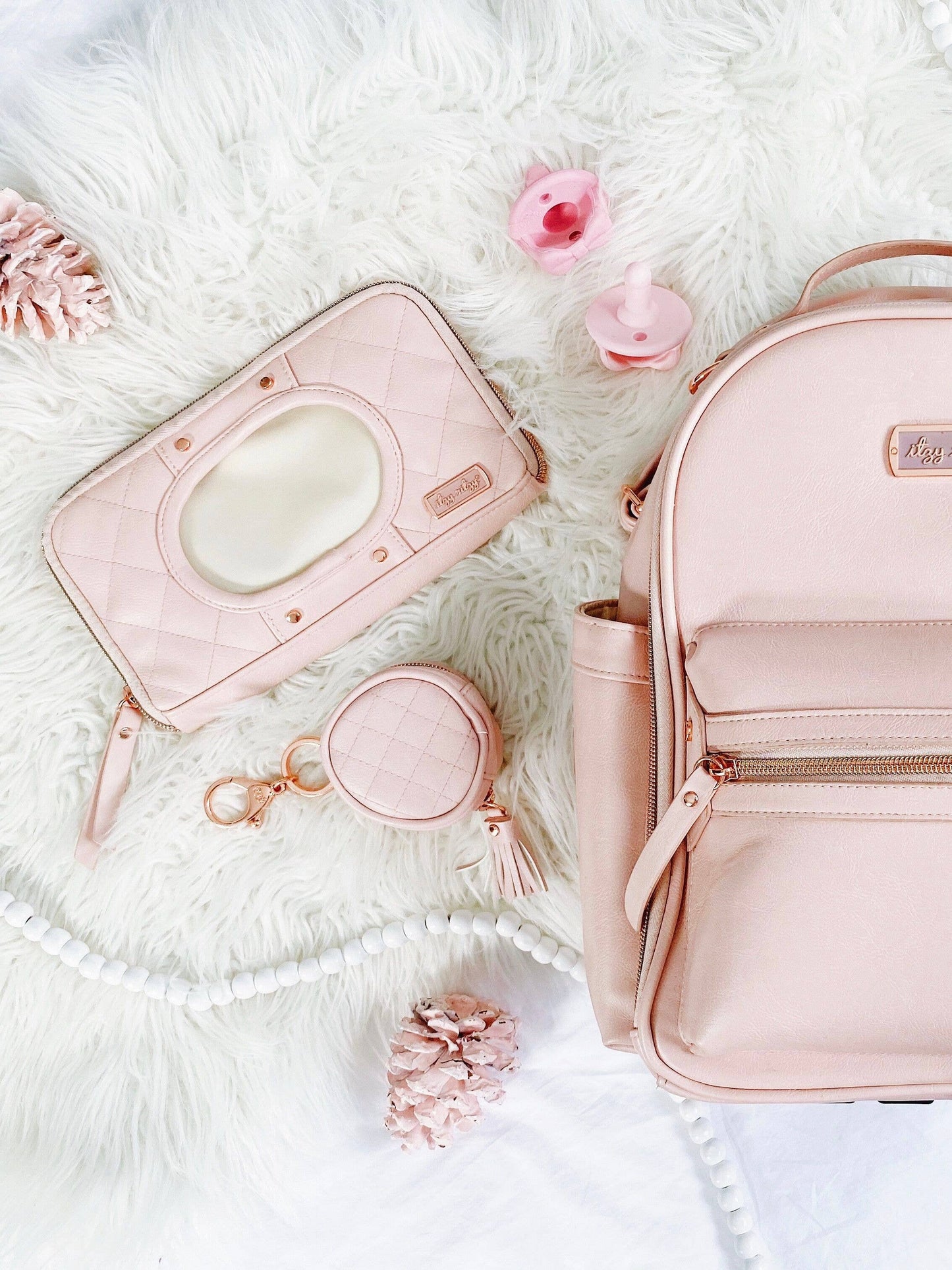 Blush Diaper Bag Pod Keychain