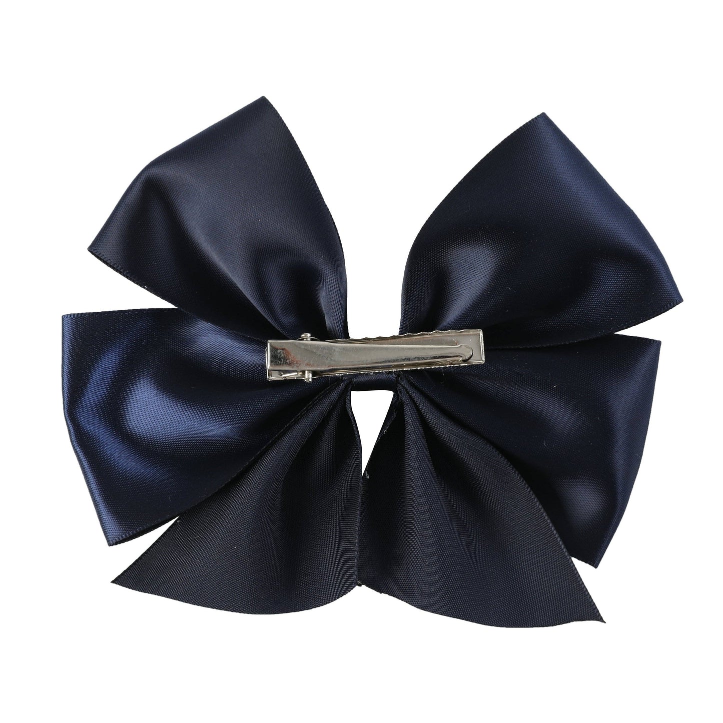 Navy Blue Satin Bow