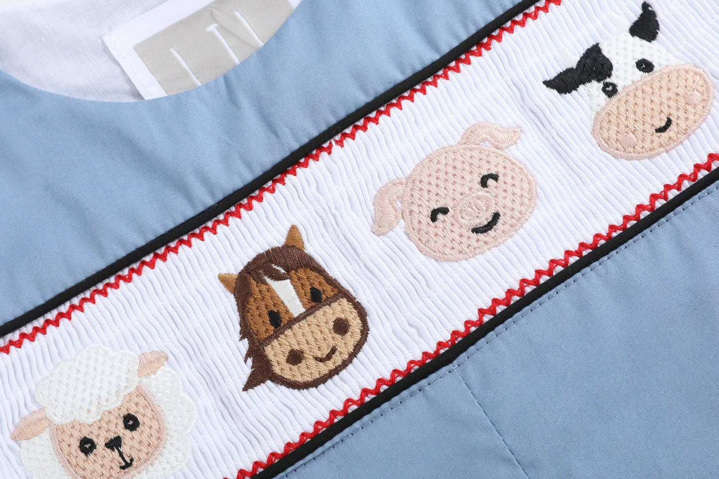 Farm Animals Smocked Overalls