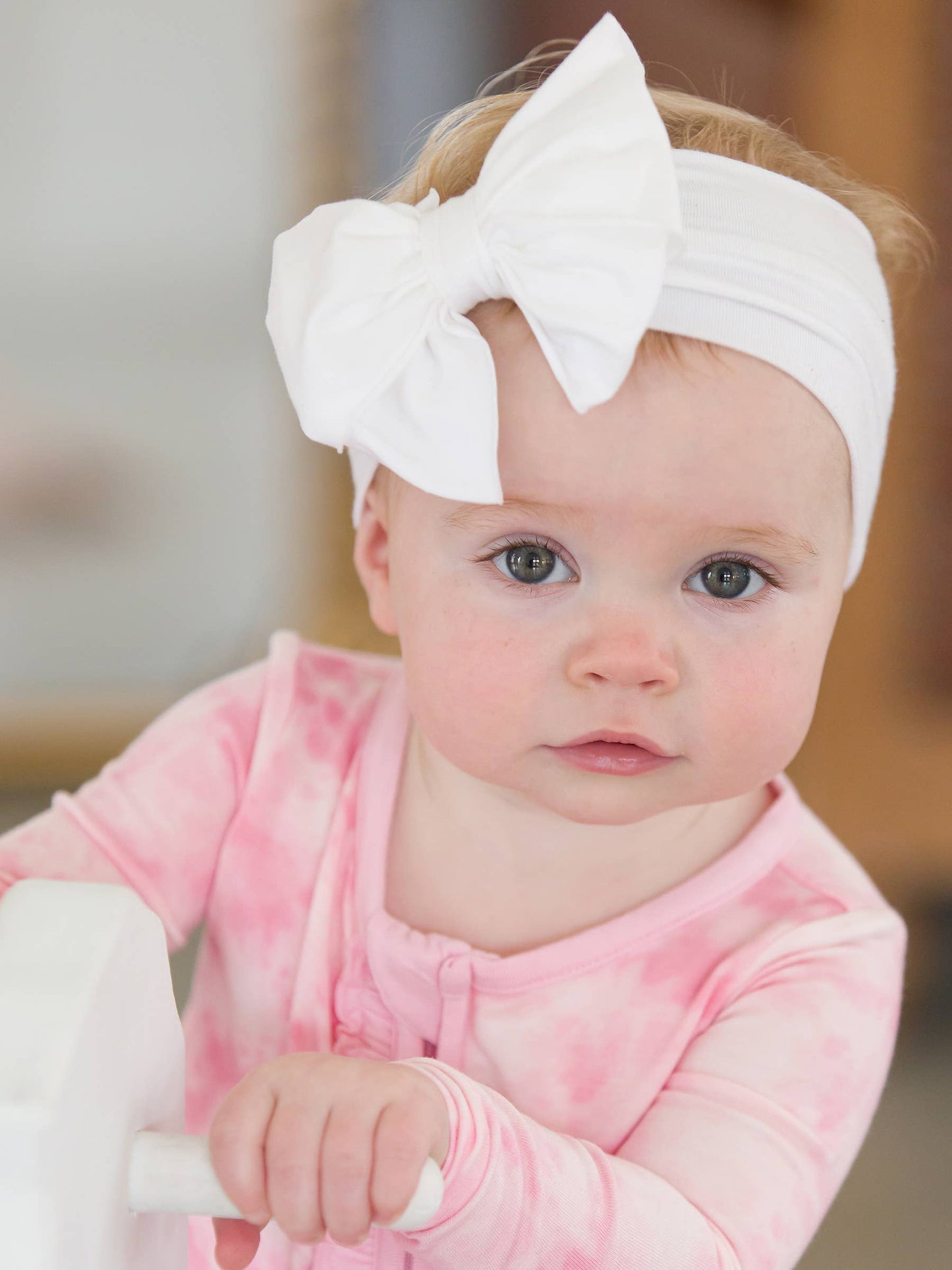 White Big Bow Headband