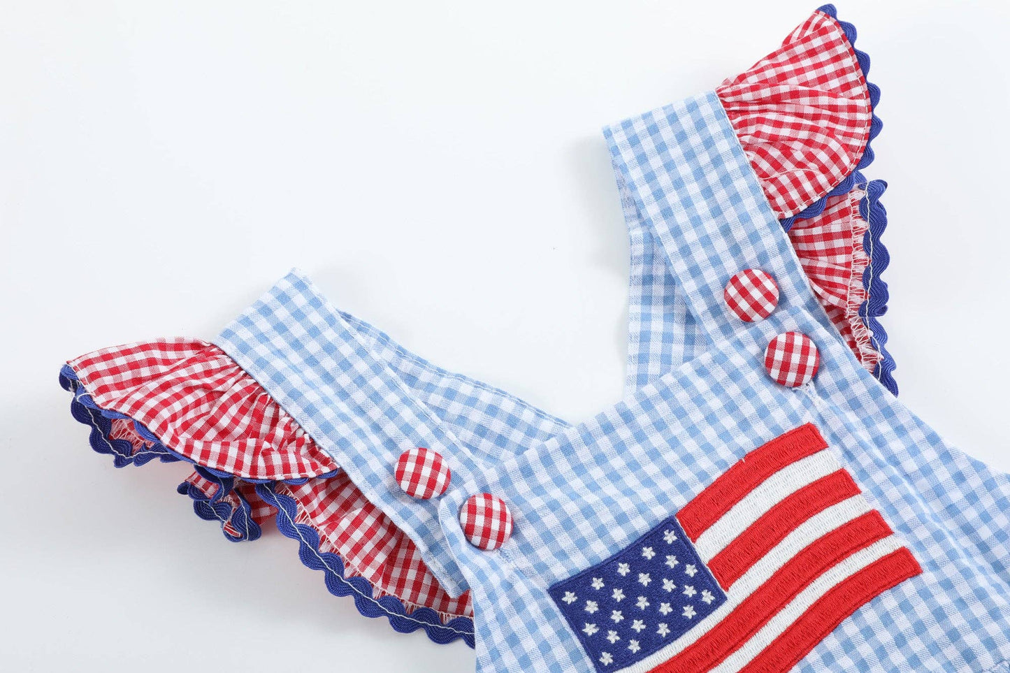 USA Flag Ruffle Bubble