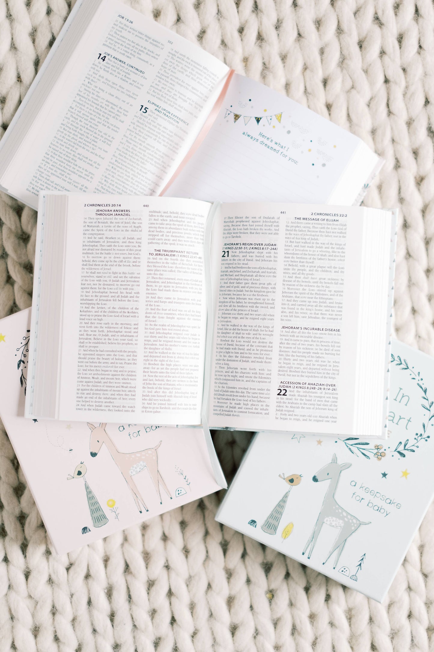 Pale Pink Kept in My Heart Bible