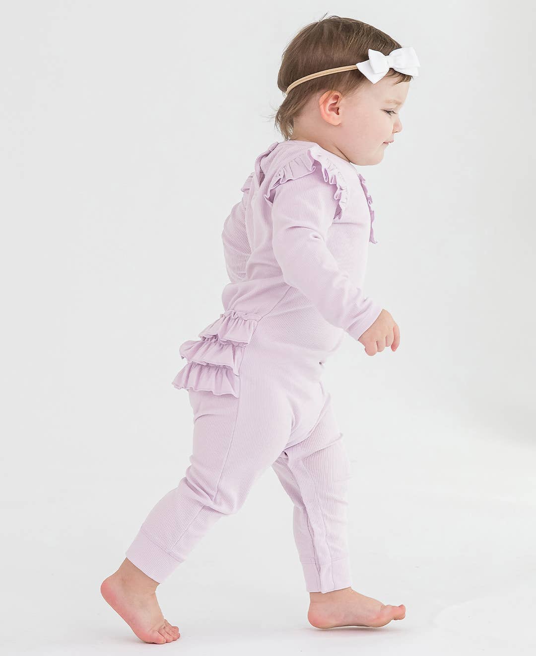 Lavender Fog Rib Henley Jumpsuit
