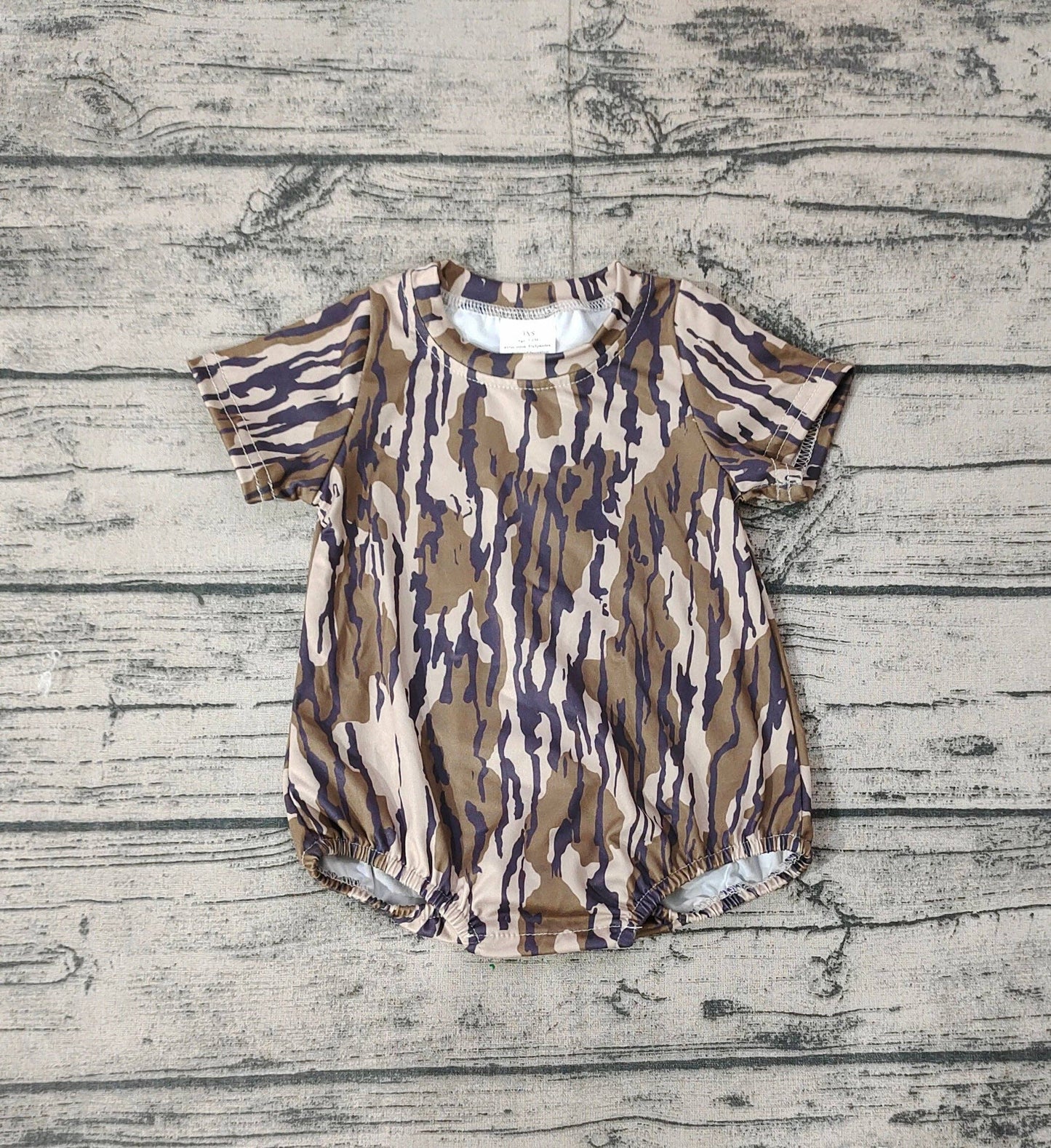 Camo Short Sleeve Romper