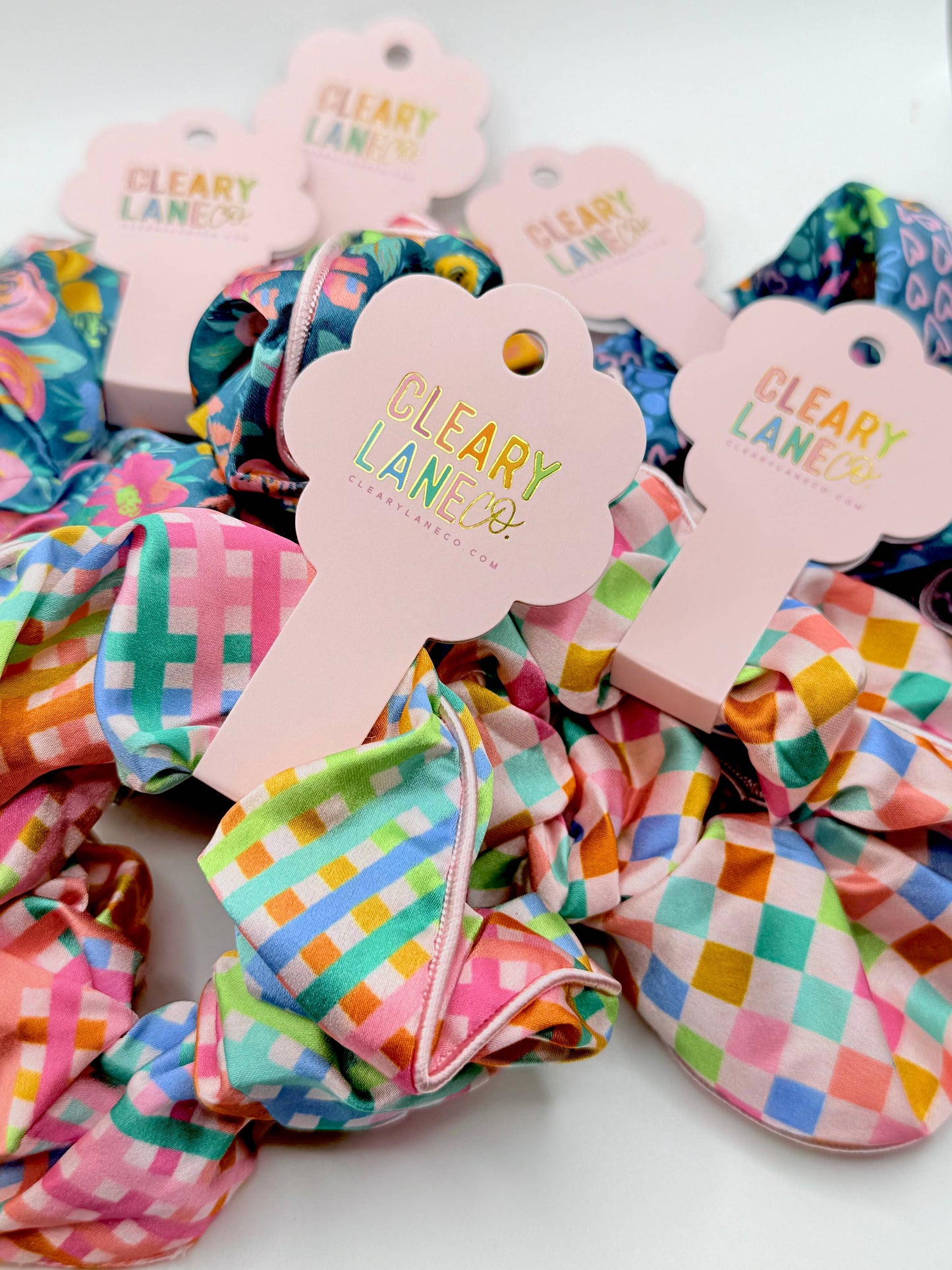 Hair Scrunchie | Emerald Rainbow Forest