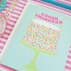 Sprinkle Birthday Cake Card