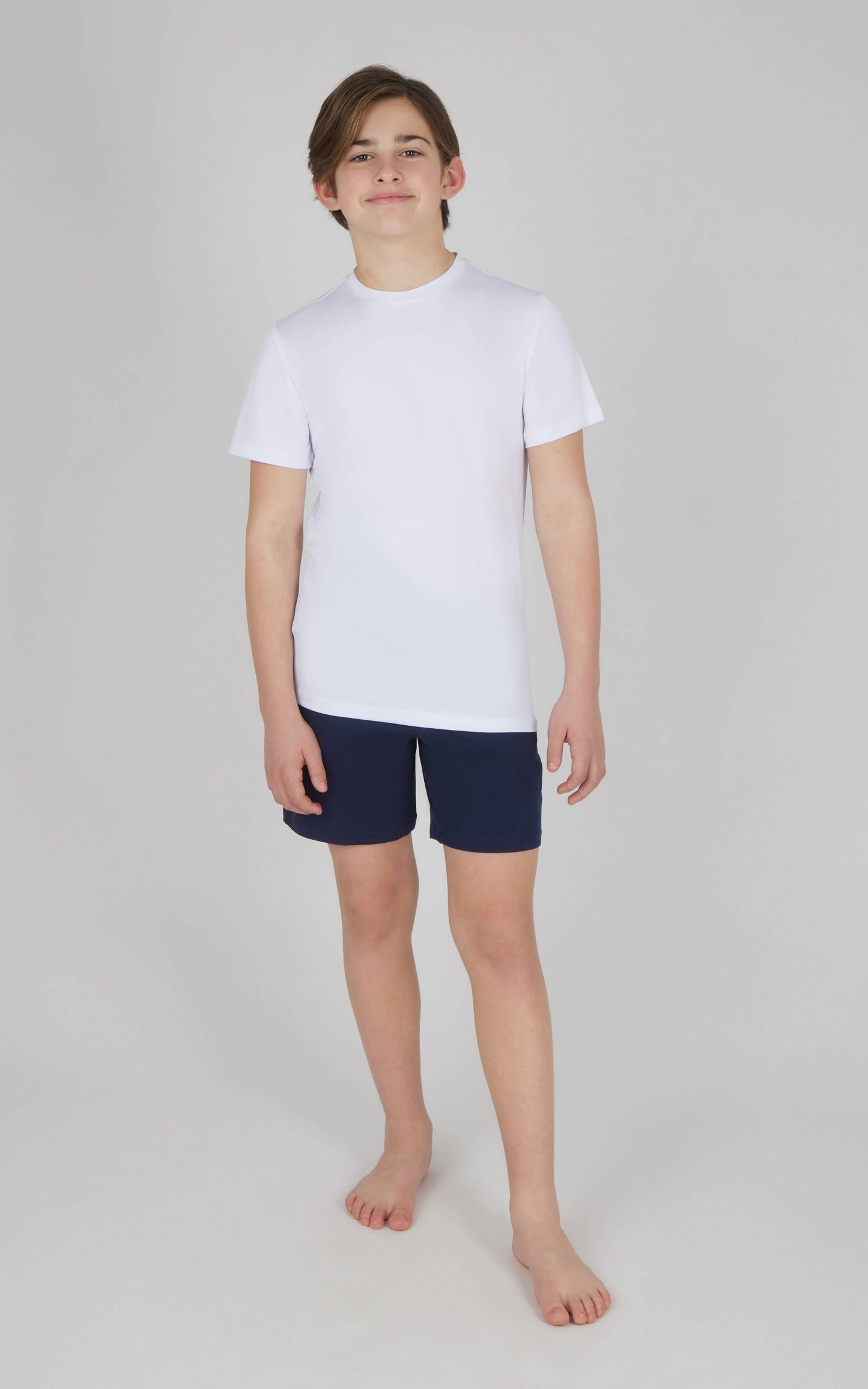 Boys Two Tone Heather Lux Shorts w Inner Liner