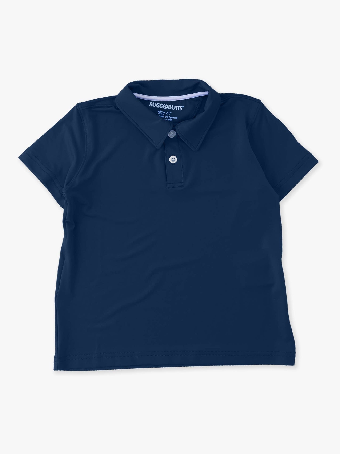 Boys Dark Navy Knit Short Sleeve Performance Polo