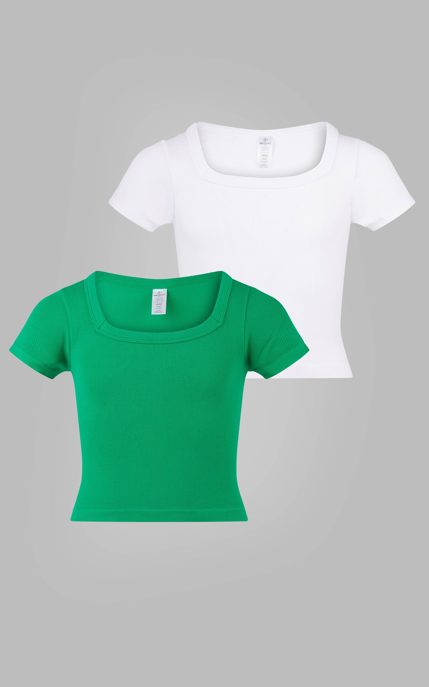 Tween Girls Rib Seamless Square Neck T-Shirt