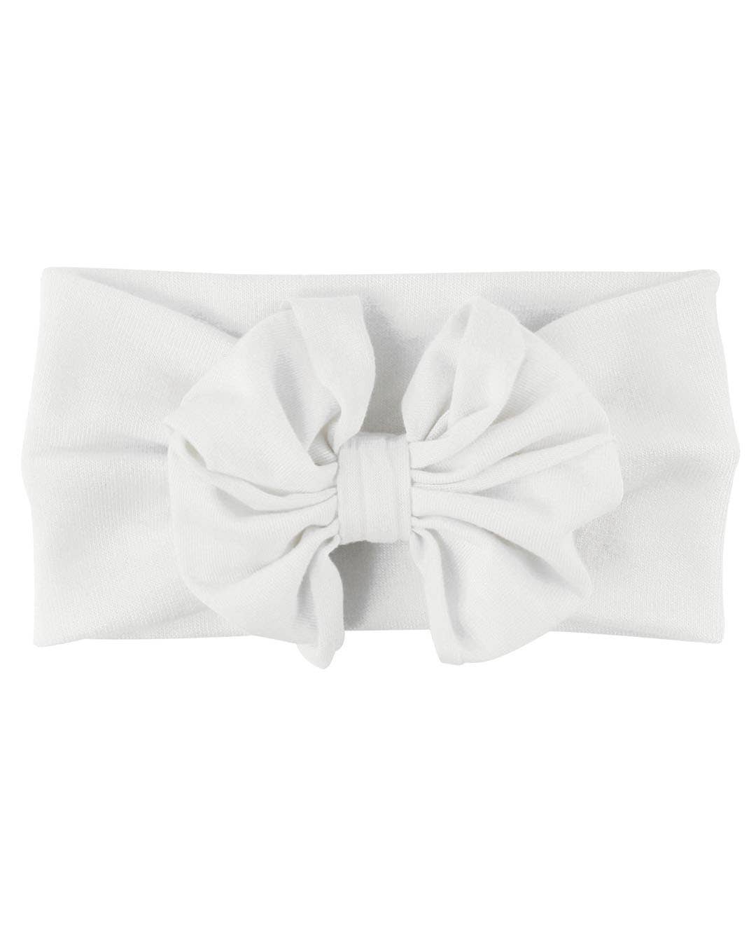 White Big Bow Headband