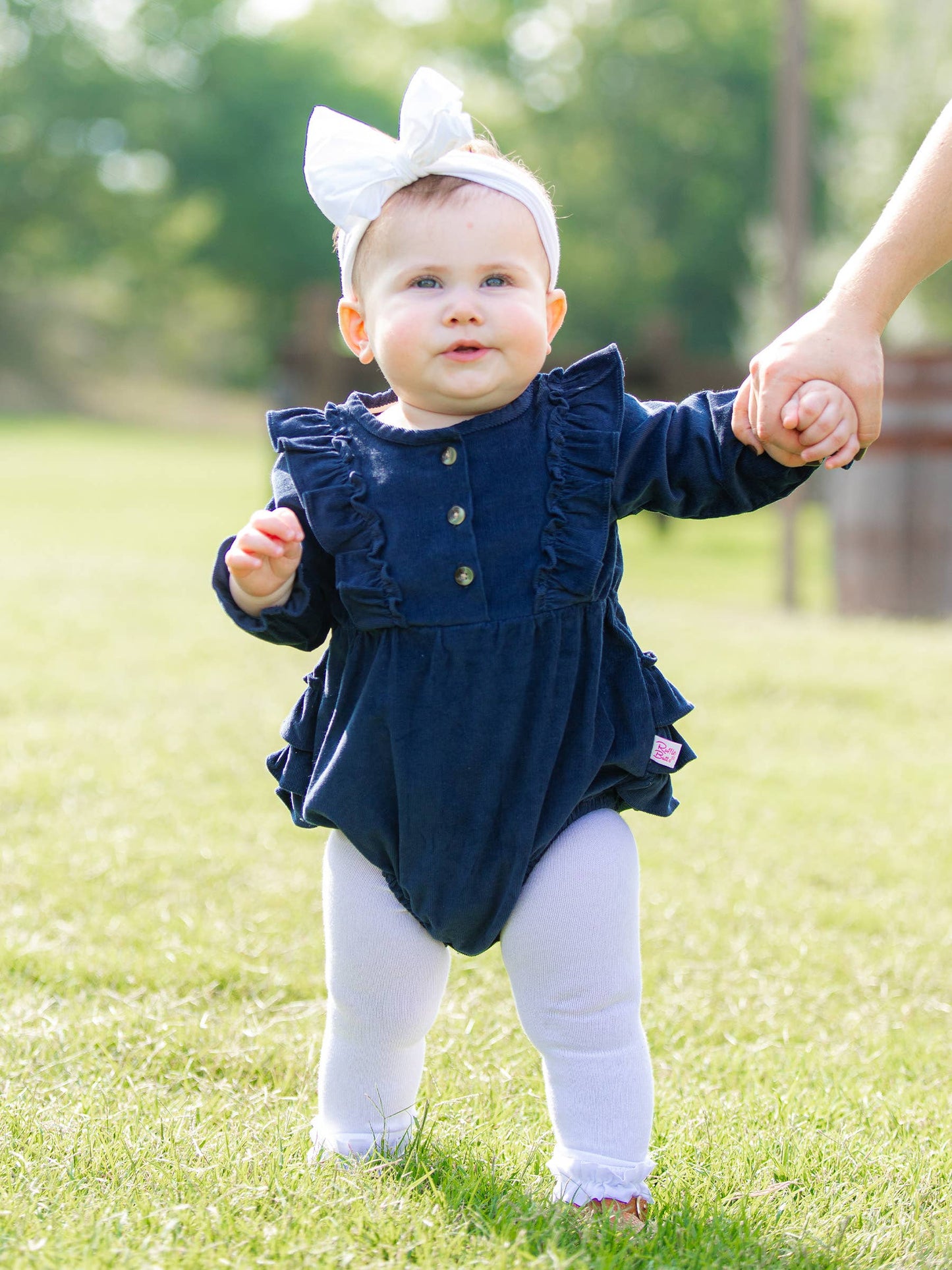 Dark Navy Waterfall Bubble Romper