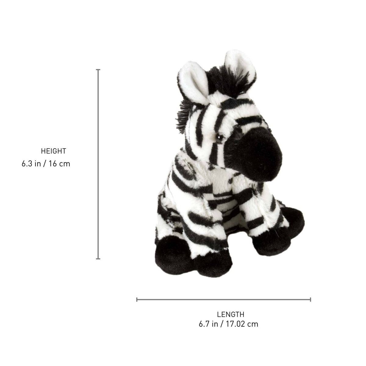 CK-Mini Zebra Baby Stuffed Animal 8"