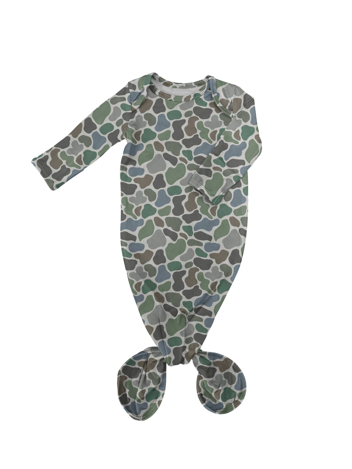 Pebble Camo - Knotted Infant Gown