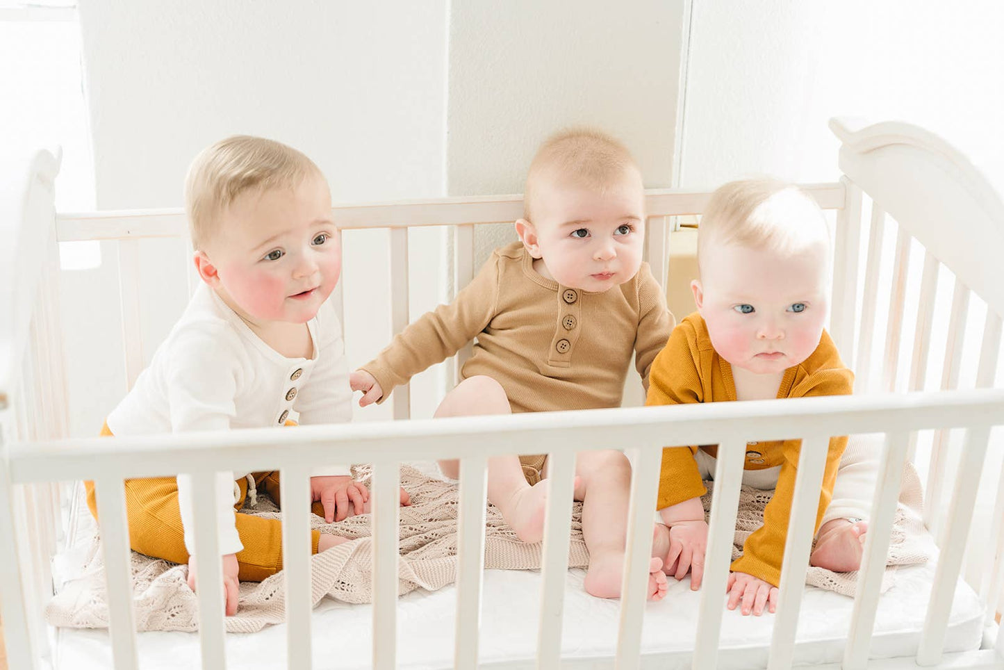 Organic 3 Button Bodysuit | Milk