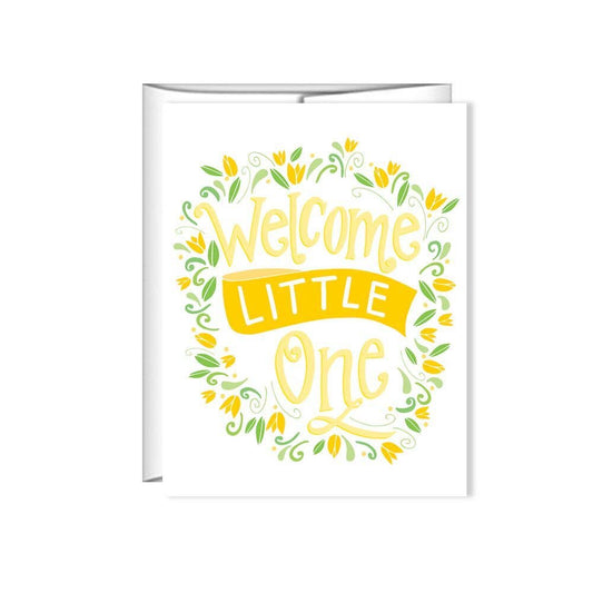 Yellow Welcome Little One Card