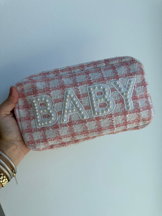 Pink Gingham Baby Bag