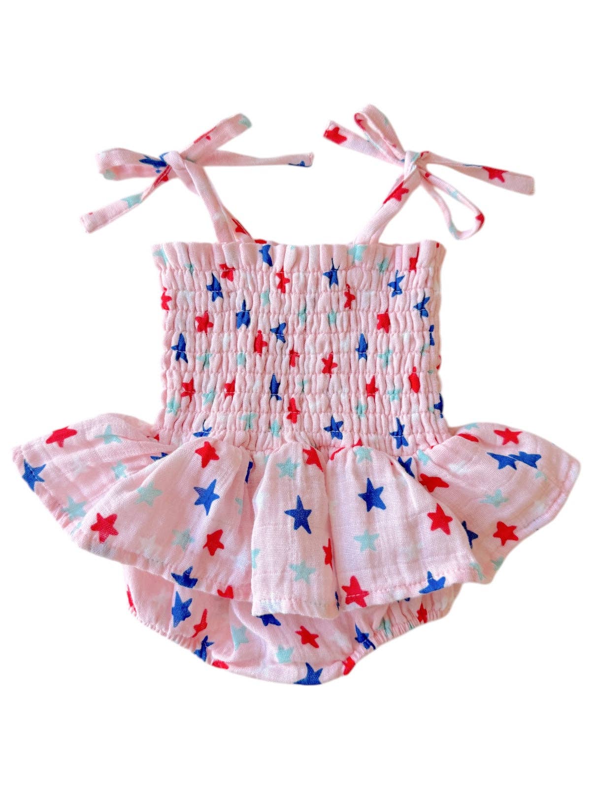 Splendid Stars Muslin Smocked Bubble w/ Skirt