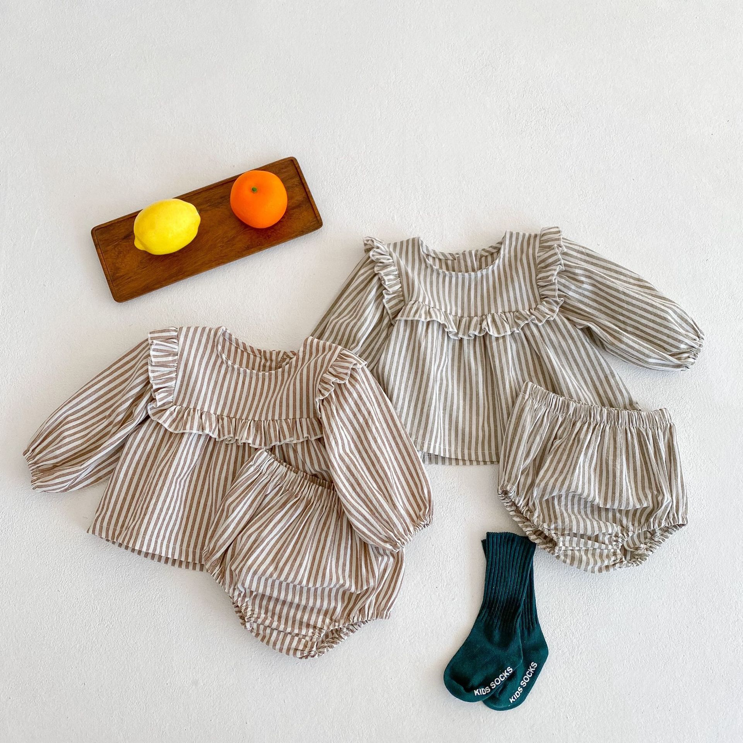 Striped Dress & Bloomers