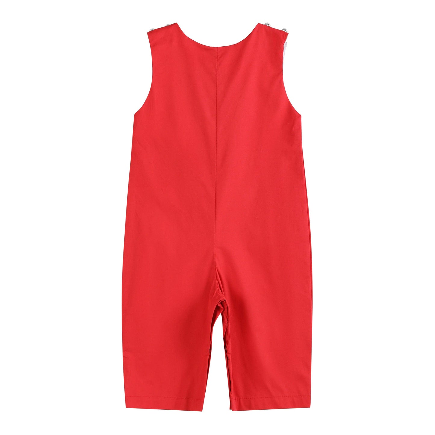 Red Santa Smocked Overalls