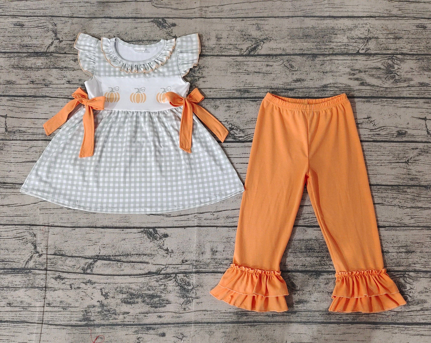 Checkered Pumpkin Set
