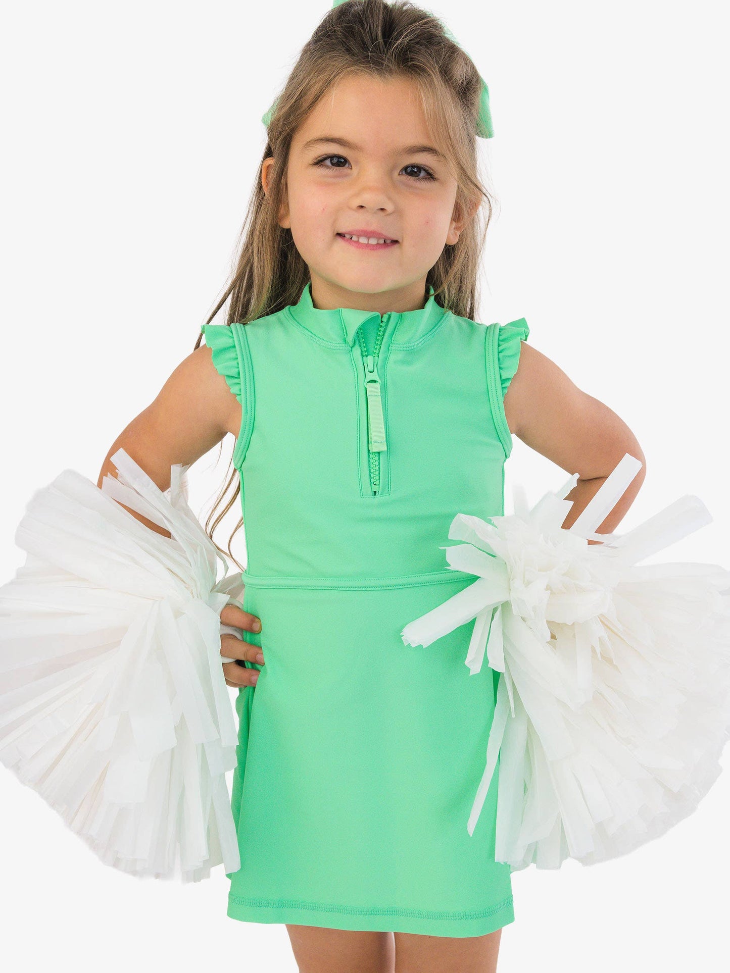 Spring Green Active Dress & Bike Short Set