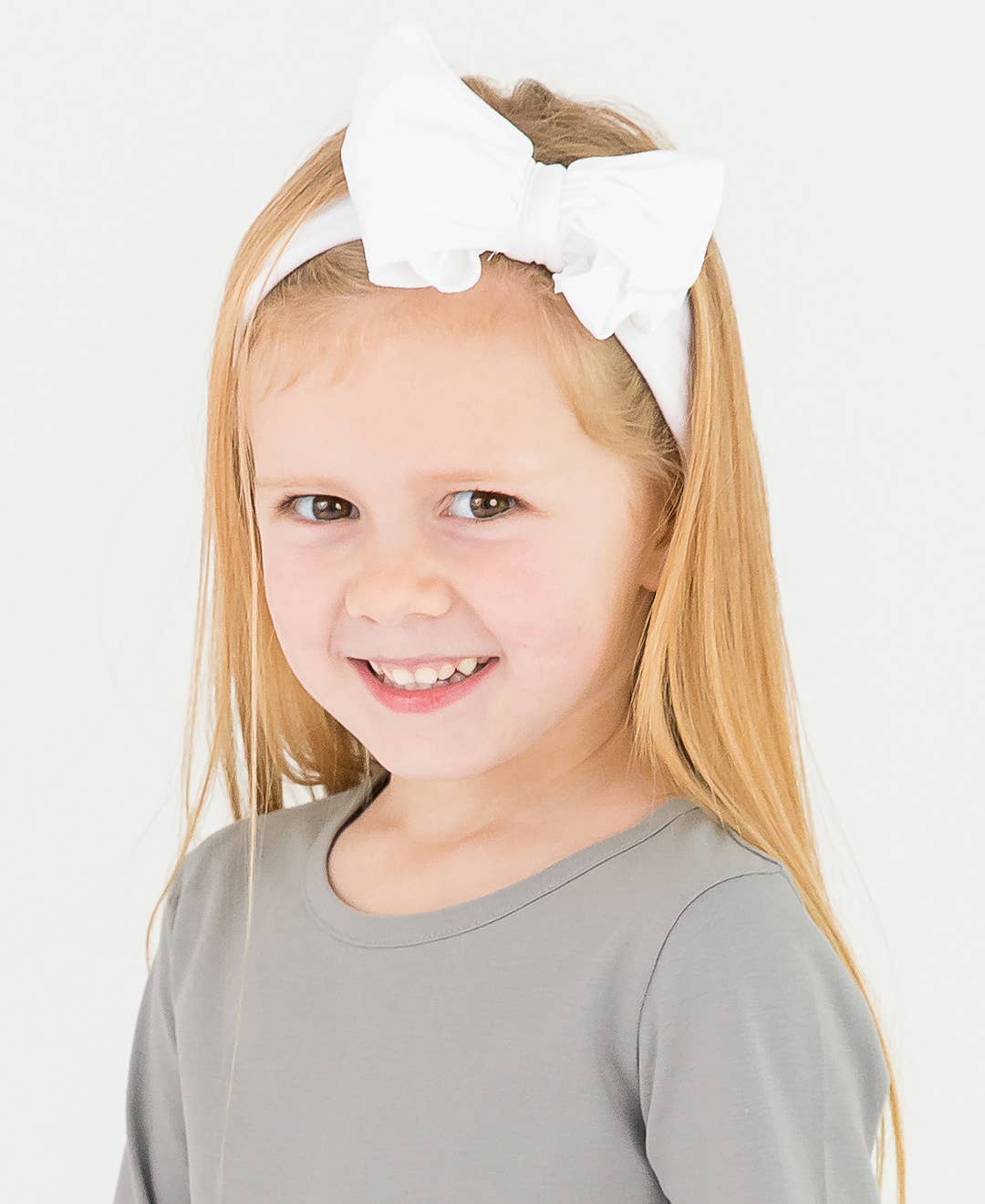White Big Bow Headband