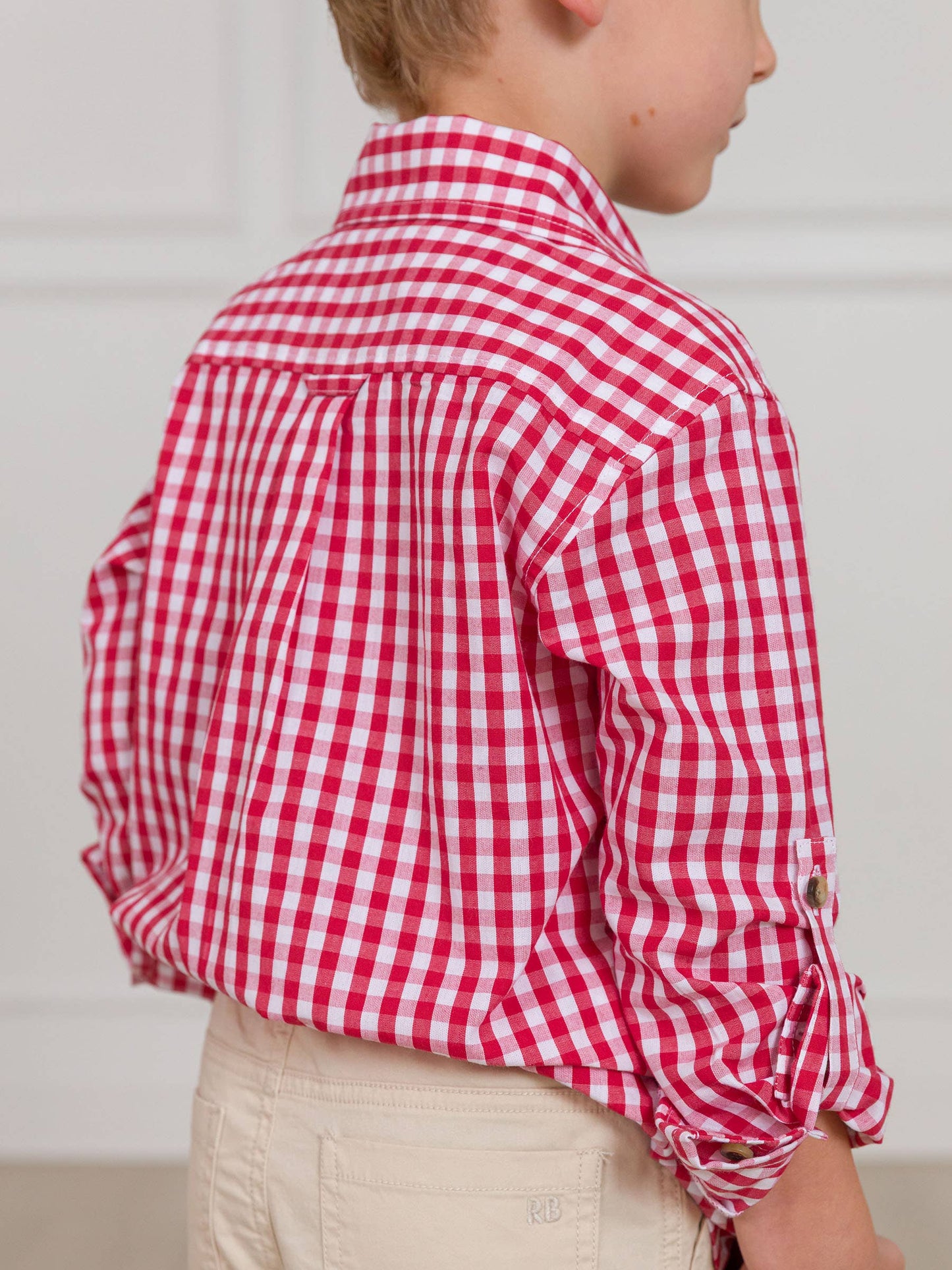 Classic Red Gingham Long Sleeve Button Down