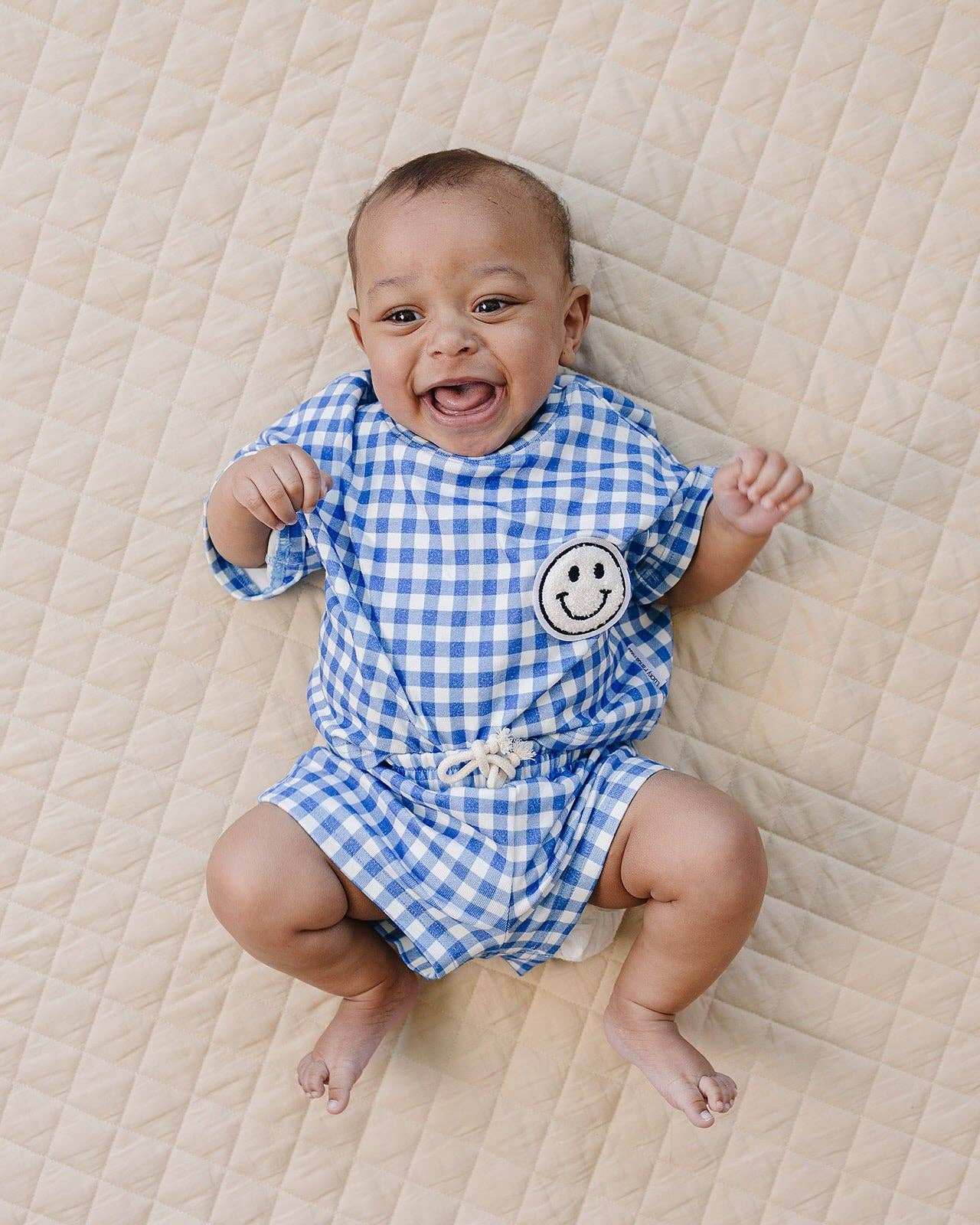 Shorts Set | Blue Gingham
