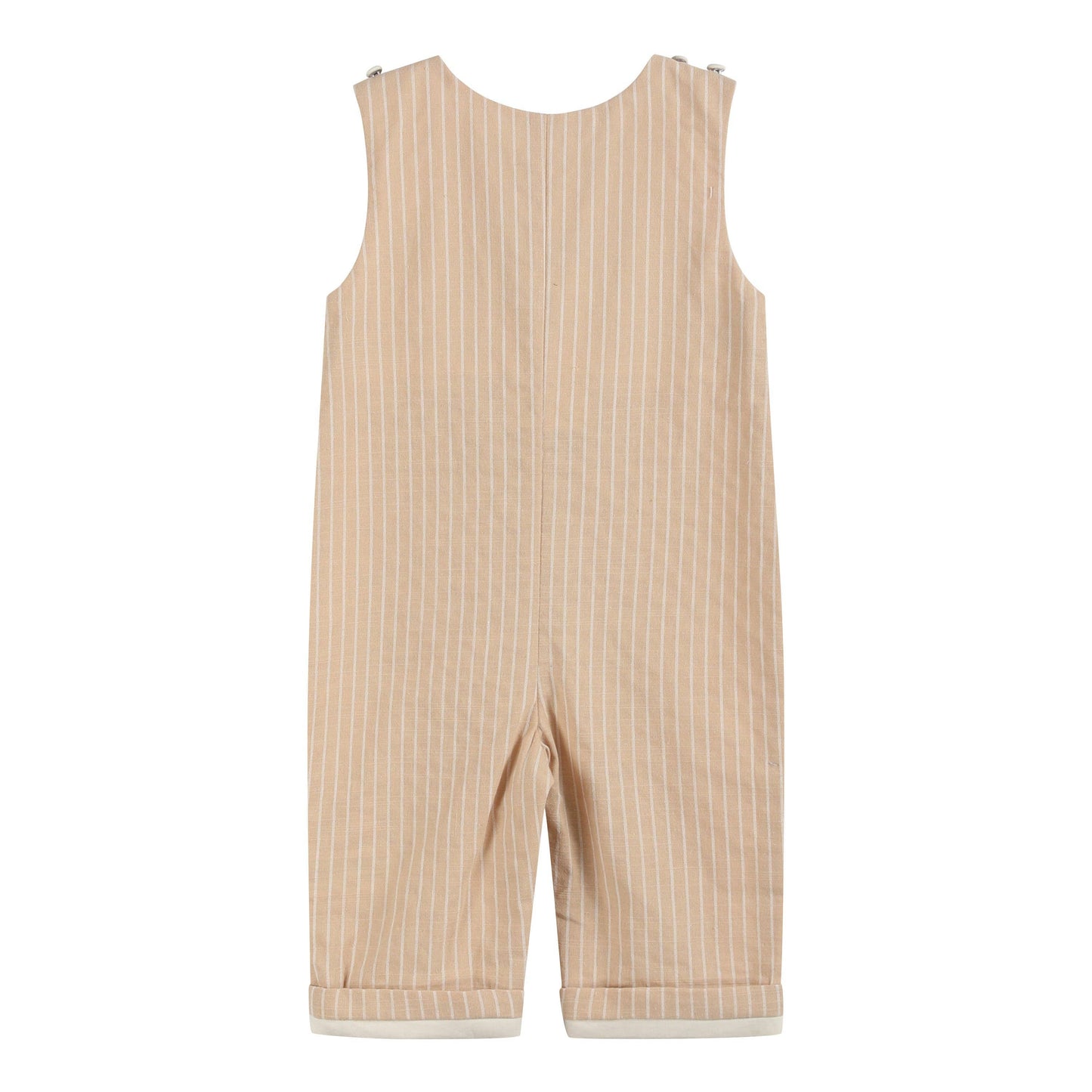 Brown Pumpkin Smocked Overalls