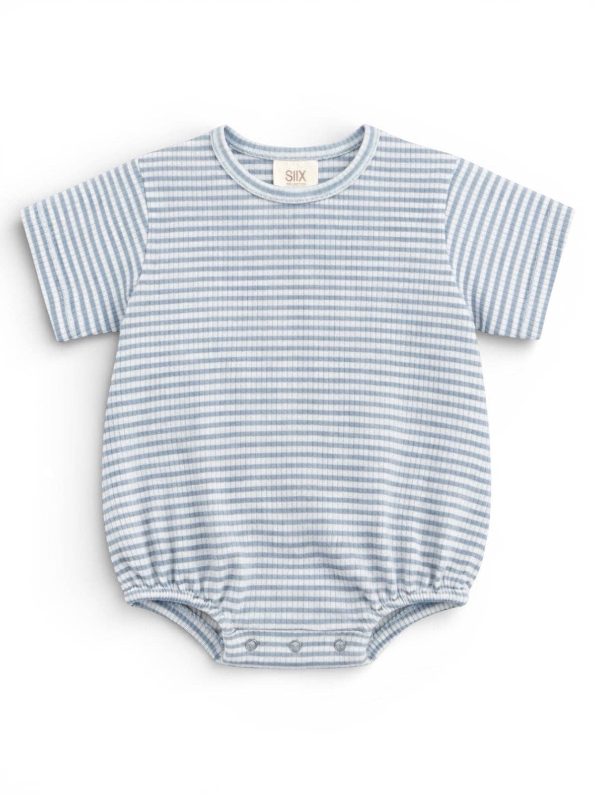 Dusty Blue Ribbed T-Shirt Bubble