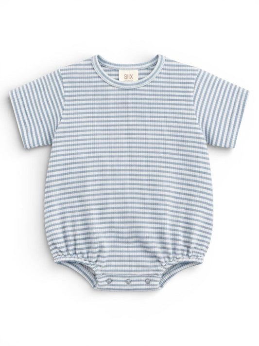 Dusty Blue Ribbed T-Shirt Bubble