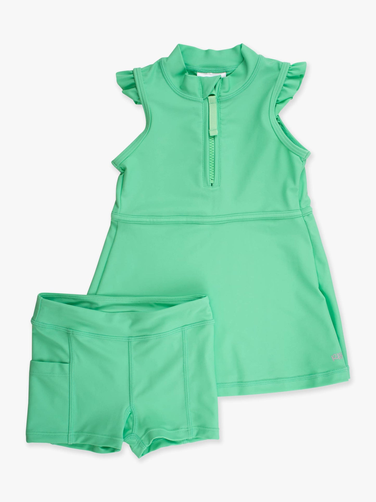 Spring Green Active Dress & Bike Short Set