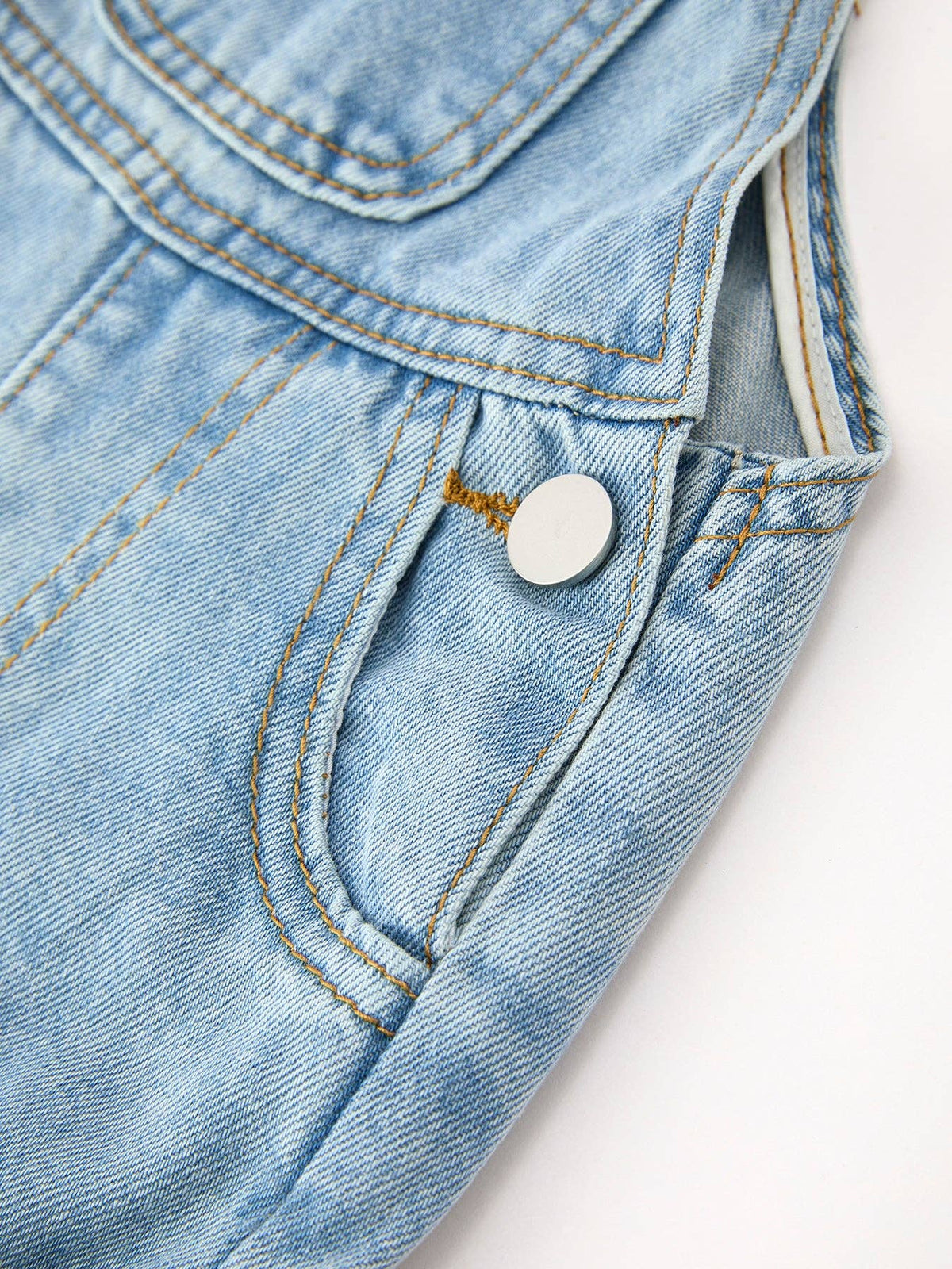 Denim Bow Overalls