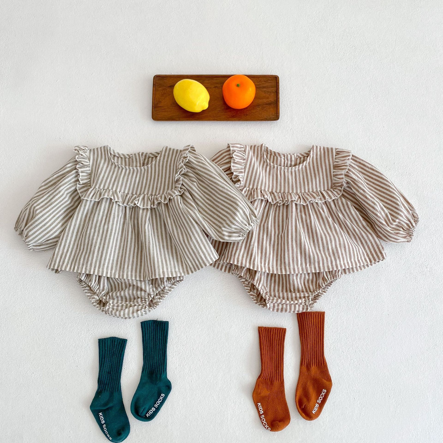 Striped Dress & Bloomers