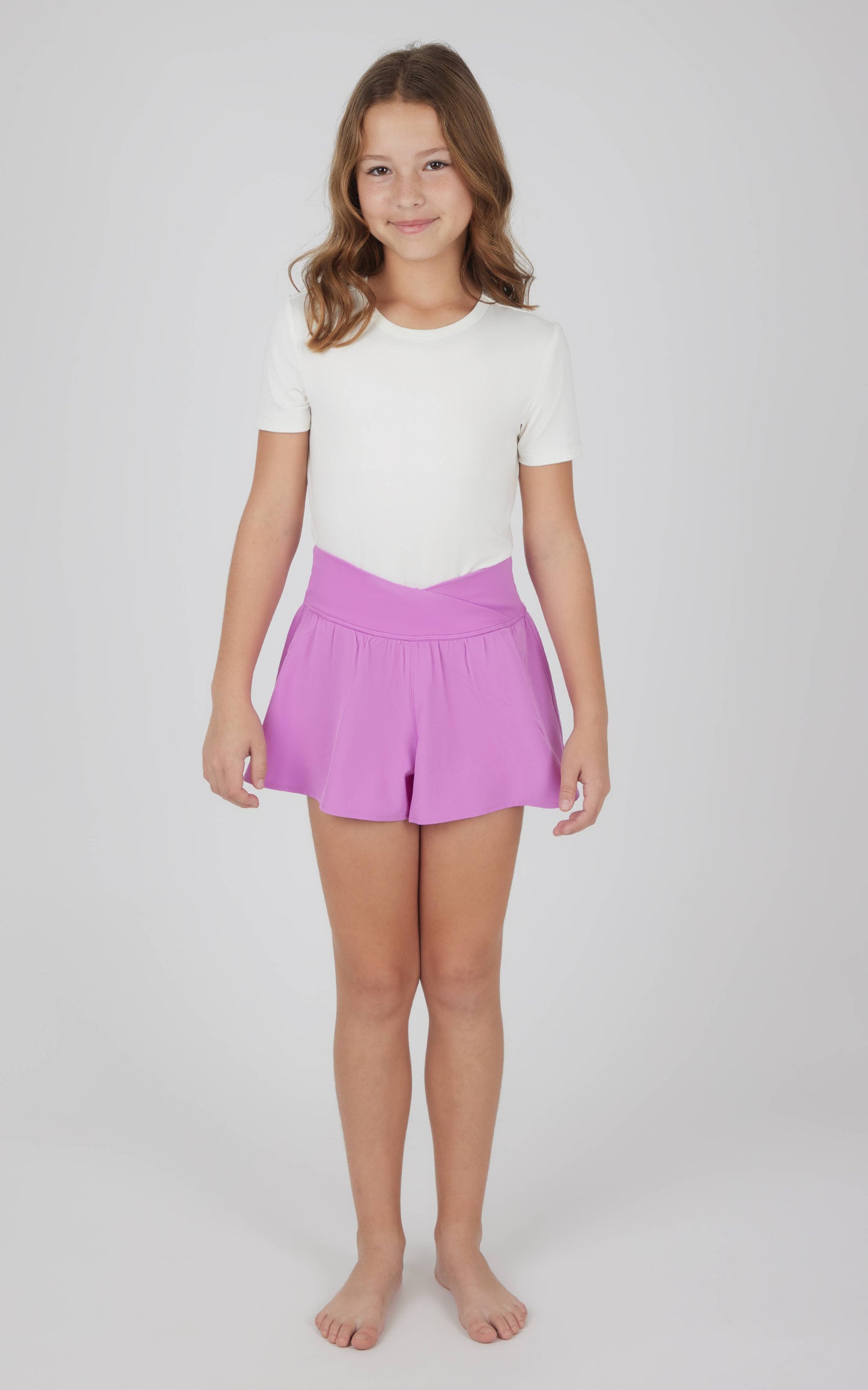 Girls Crossover Hybrid Shorts with Inner Liner