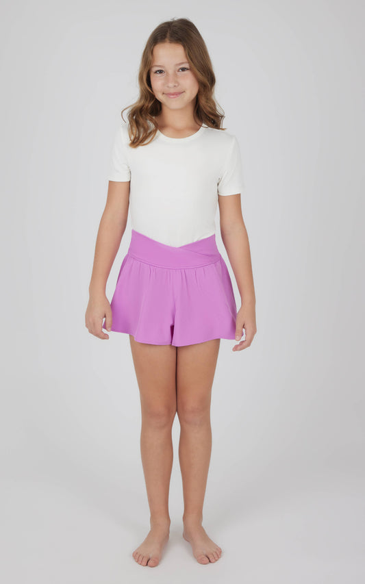 Girls Crossover Hybrid Shorts with Inner Liner