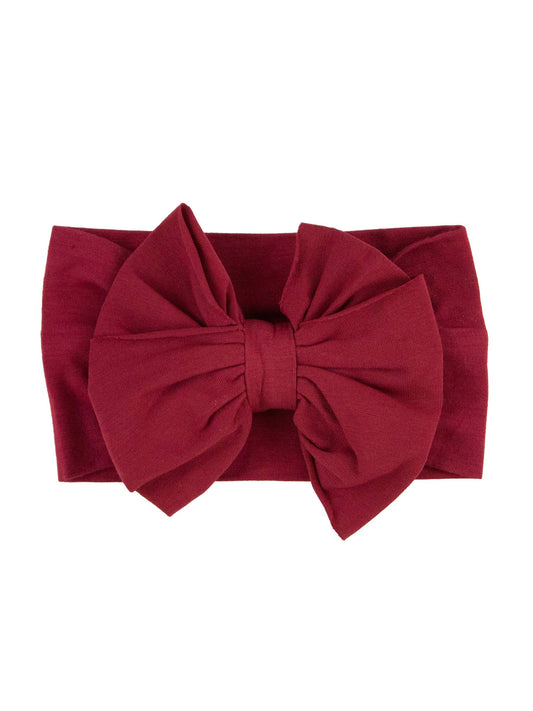Dark Cherry Big Bow Headband