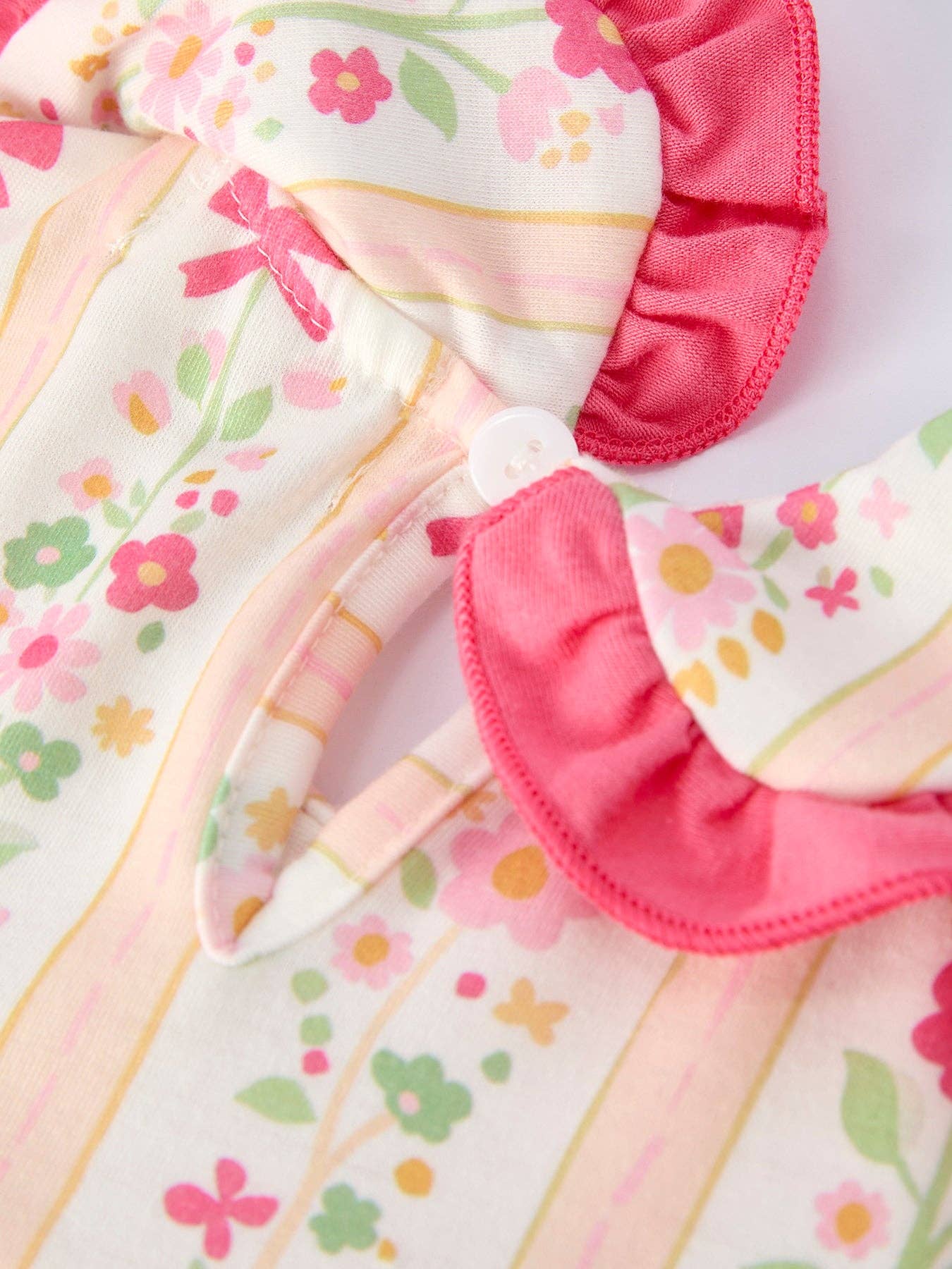 Floral Bow Ruffle Dress