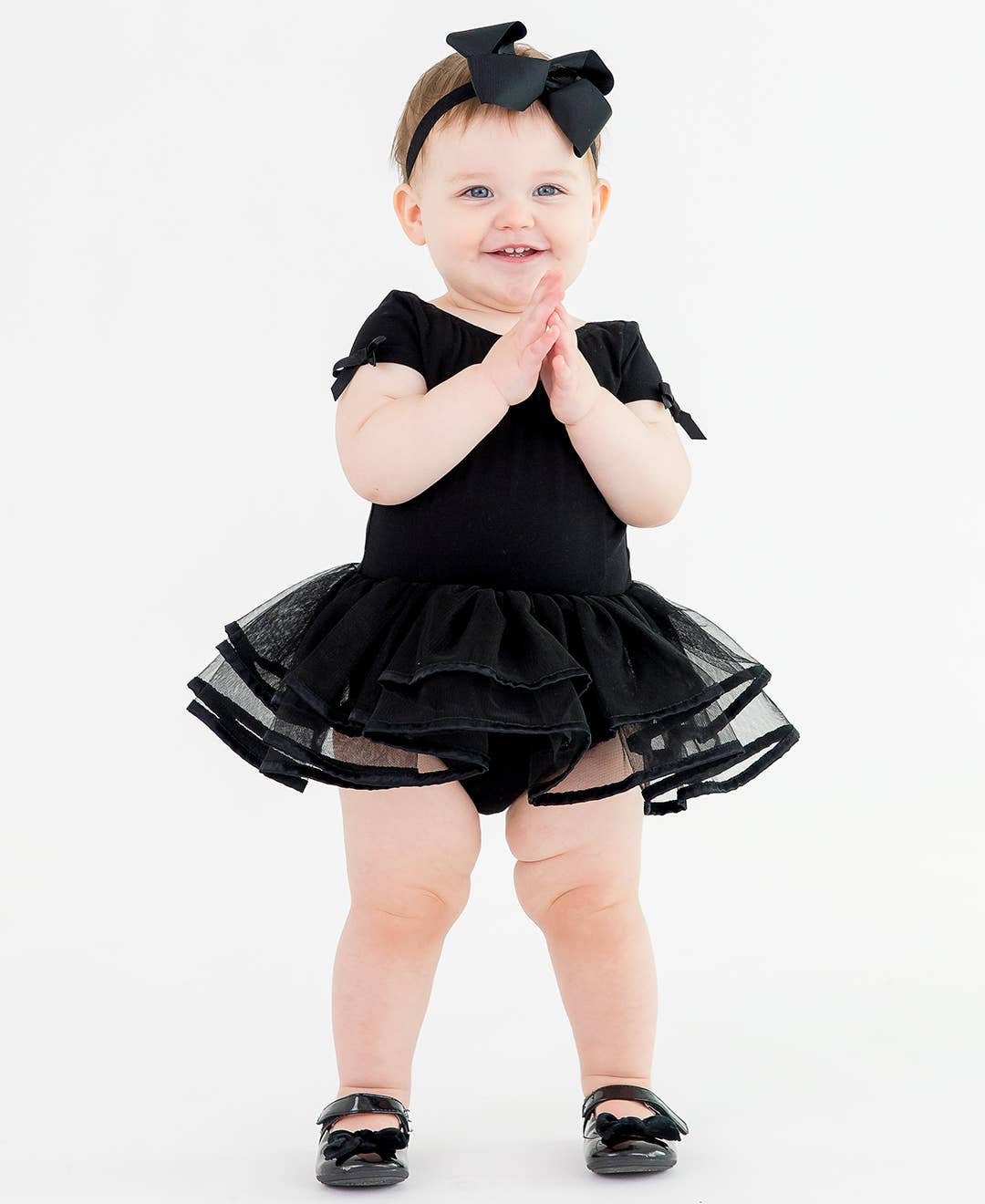 Girls Black Bow Headband