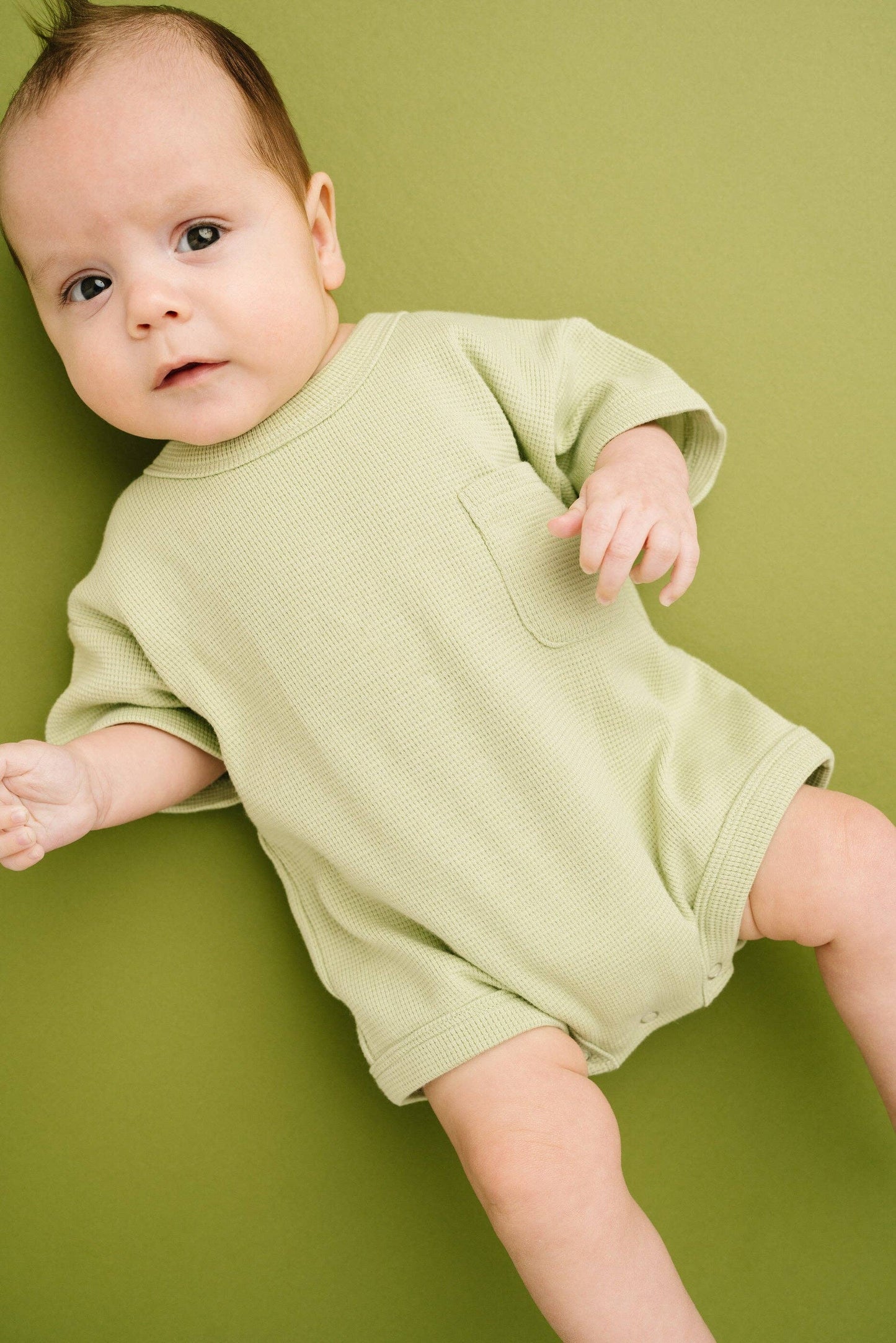 Meadow Waffle Pocket Romper