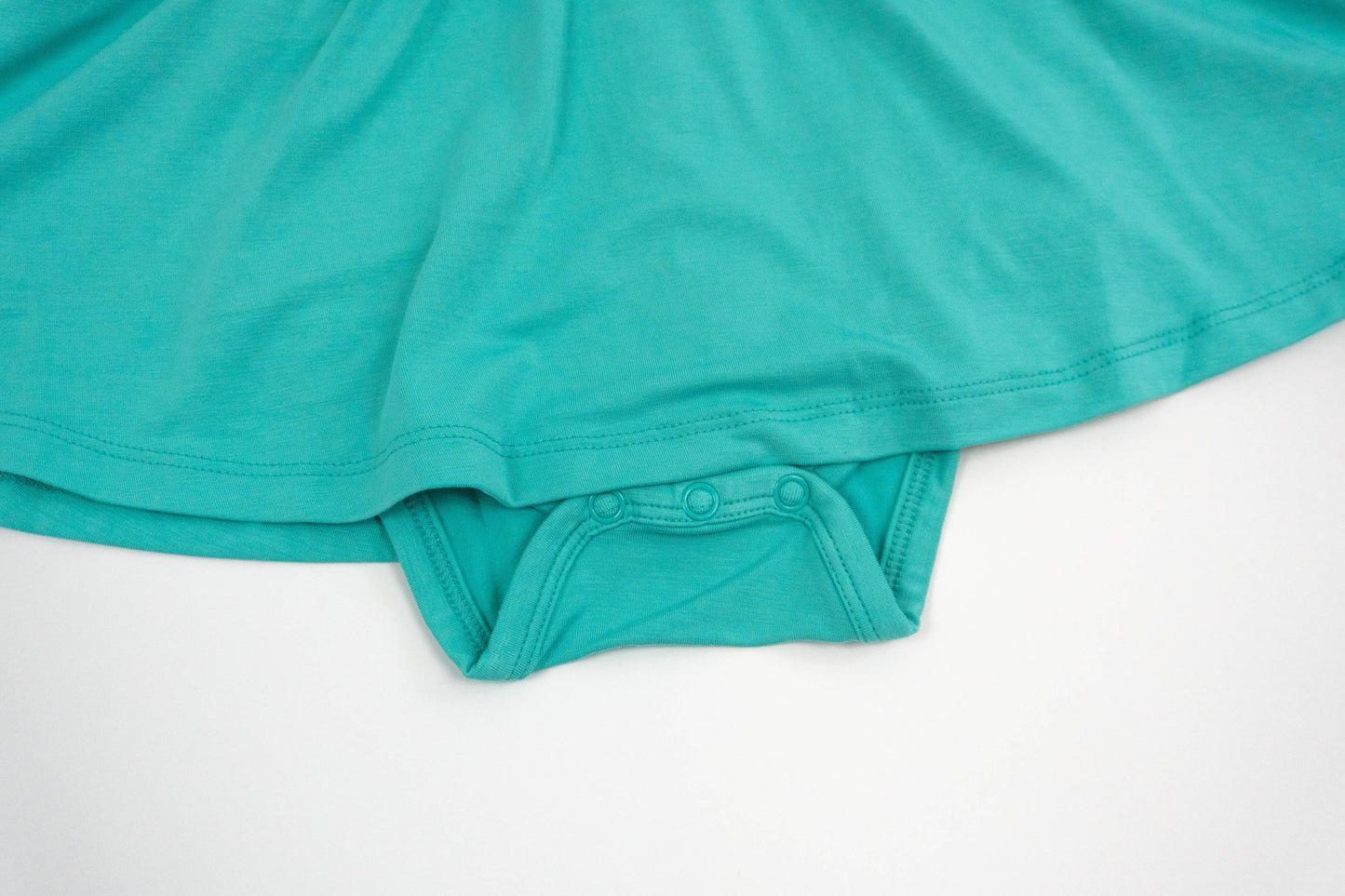 Turquoise | Flutter Bodysuit Dress