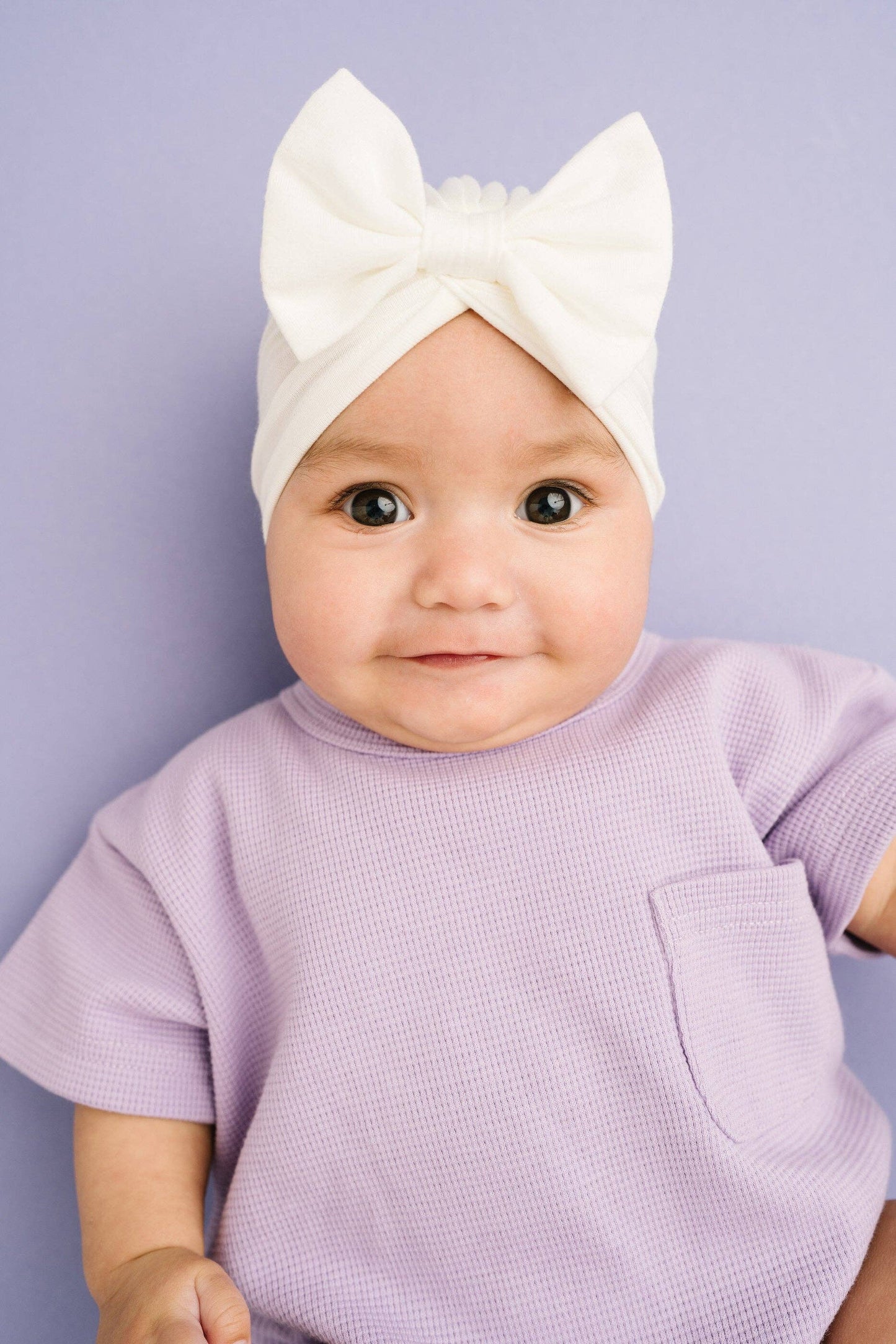 Lilac Waffle Pocket Romper