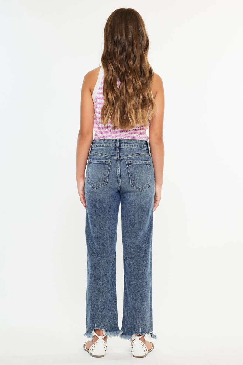 YOUTH HIGH RISE SLIM CTSTRAIGHT JEANS-YC20054D