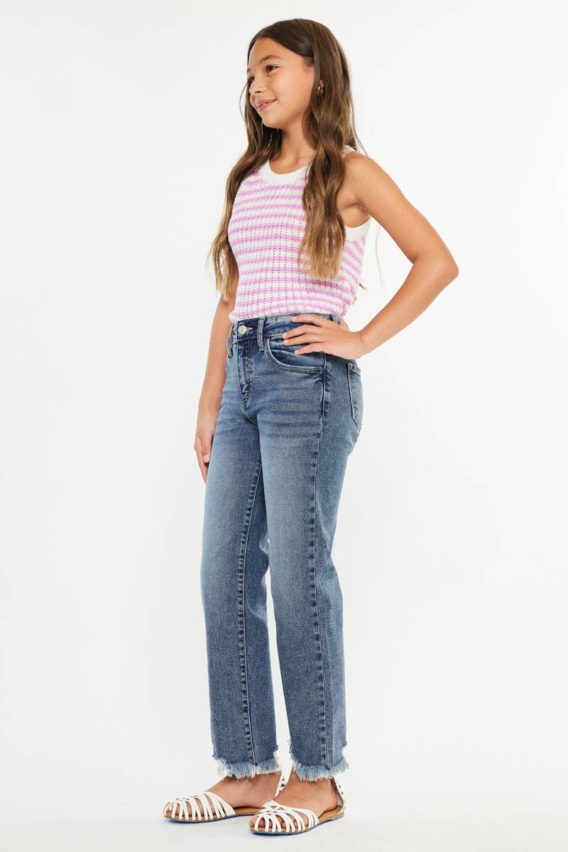 YOUTH HIGH RISE SLIM CTSTRAIGHT JEANS-YC20054D