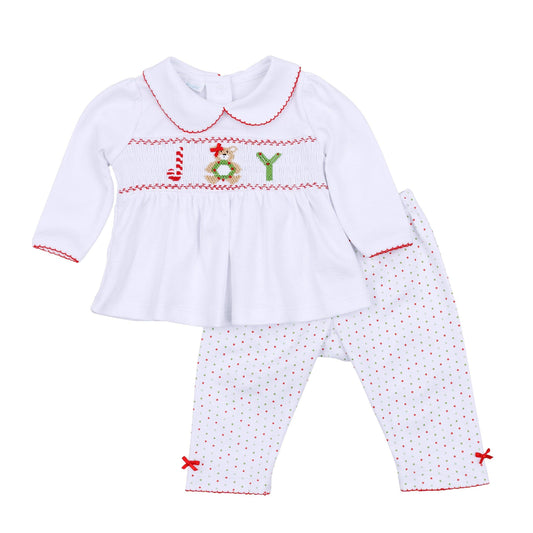 Christmas Joy Classics Smocked Pant Set